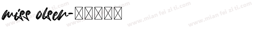 miss olsen字体转换